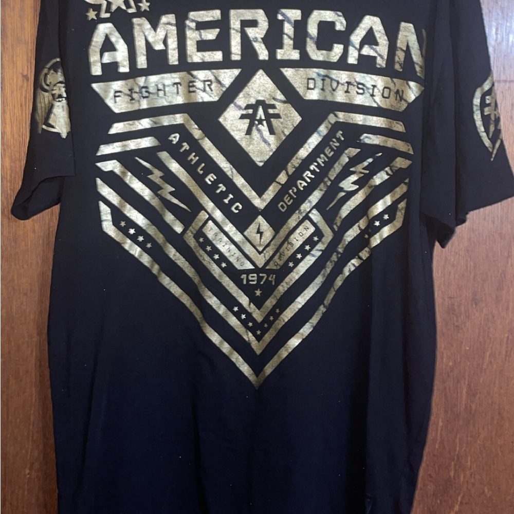 American Fighter Black and Gold Short Sleeve Tee